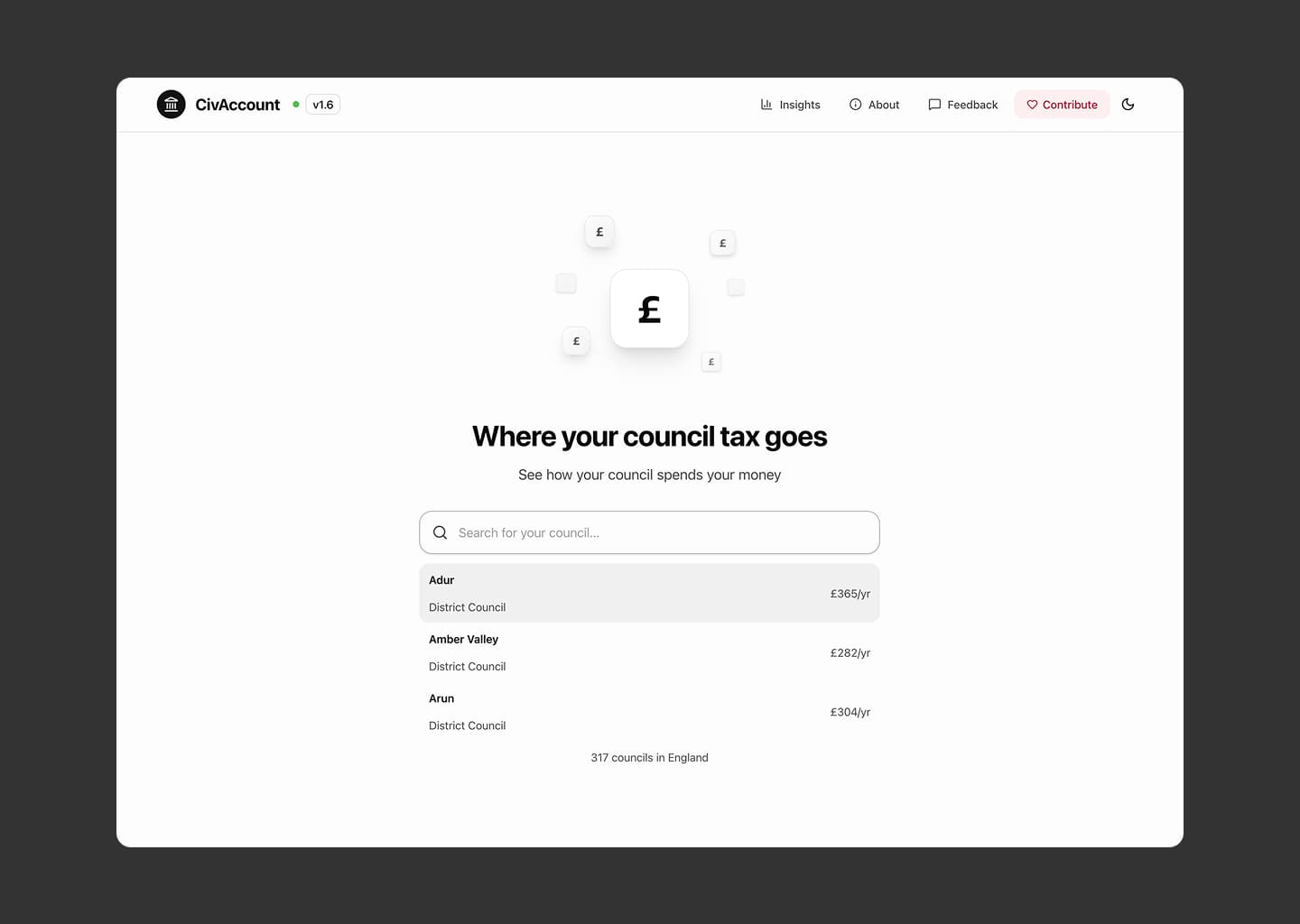 CivAccount — project work